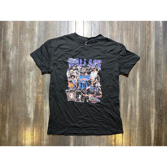 PFR New York Other - PFR New York Ben Wallace Detroit Pistons Graphic Tee Black Mens NBA Shirt
